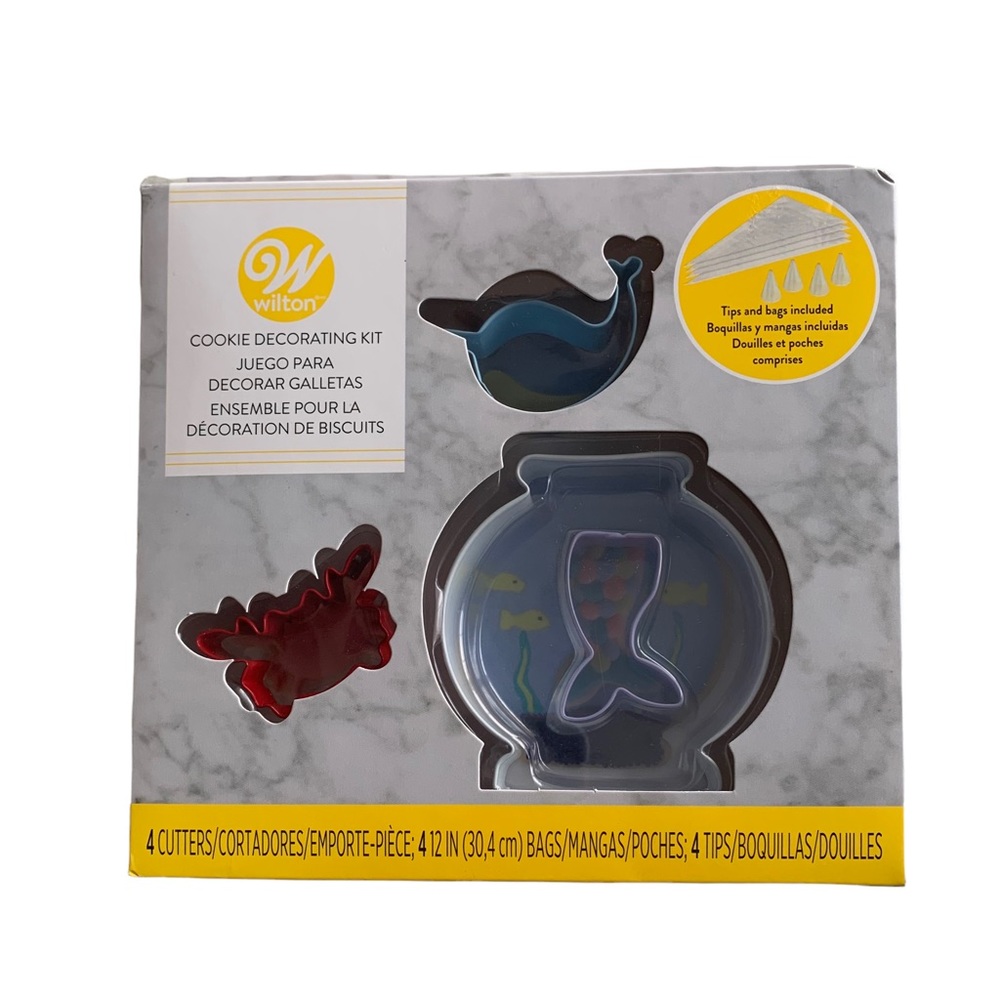 Cookie Decoration Kit Ocean Sea Theme Cutters, Tips & Bags